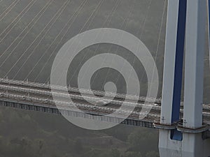 Aerial view of Pingtang bridge in Guizhou, China