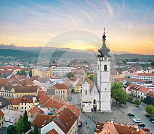 Aerial view of Pisek, Czechia