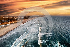 Aerial view of Pismo Beach in Central California