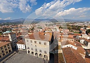 Aerial view of Pistoia Tuscany Italy