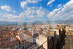 Aerial view of Pistoia Tuscany Italy