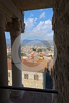 Aerial view of Pistoia Tuscany Italy