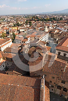 Aerial view of Pistoia Tuscany Italy
