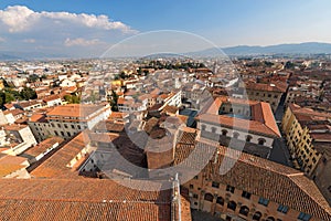 Aerial view of Pistoia Tuscany Italy