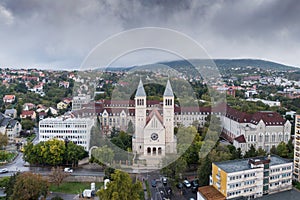 Aerial view of Piusz Church