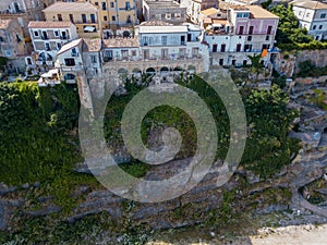 Aerial view of Pizzo Calabro, Calabria, tourism Italy