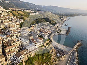 Aerial View of Pizzo Calabro, harbor, Calabria, Italy photo