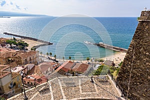 Aerial view of Pizzo in southern Italy