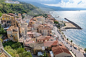 Aerial view of Pizzo in southern Italy photo
