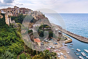 Aerial view of Pizzo town in Calabria