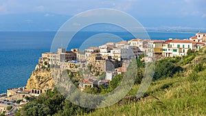 Aerial view of Pizzo town in southern Italy