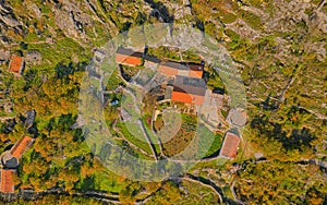 Aerial view of the plateau in the hinterland of Konavle in Croatia