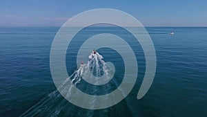 Aerial view of Playa de Cristo beach in Estepona, Spain