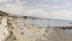 Aerial view of Playa de Las Americas in Tenerife, Canary Islands photo