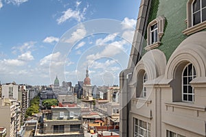 Aerial view of Plaza Congreso Barolo Palace - Buenos Aires, Argentina photo