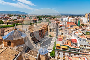 Aerial view of Plaza de Cardenal Belluga in Murcia, Spain photo