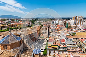 Aerial view of Plaza de Cardenal Belluga in Murcia, Spain photo