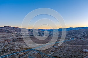 Aerial view of Pleasant Valley, Nevada between Carson City and Reno.