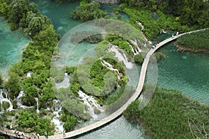 Aerial View of Plitvice national park photo