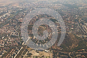 Aerial view of Plovdiv - Mladezhki Halm