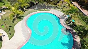 Aerial view of pool with thermal water