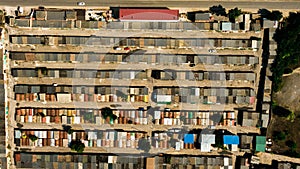 Aerial view of poor houses in Erope photo