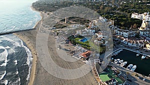 aerial view of the port of cabopino in the municipality of Marbella, Andalusia