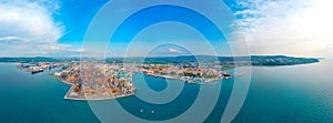 Aerial view of Port of Koper in Slovenia