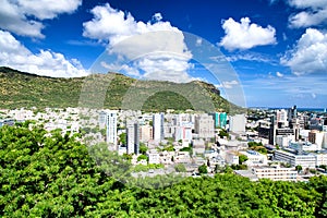 Aerial view of Port Louis - Mauritius