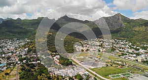 Aerial view of Port Louis in Mauritus