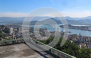 Aerial view of the port of Santos, the 5th biggest in the world