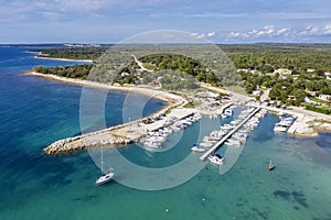 An aerial view of PortiÃâ¡, Istria, Croatia photo