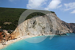 Aerial View of Porto Katsiki Beach, Lefkada Island