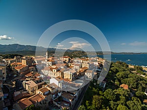 Aerial view of Porto-Vecchio old town, Corsica