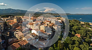 Aerial view of Porto-Vecchio old town, Corsica photo