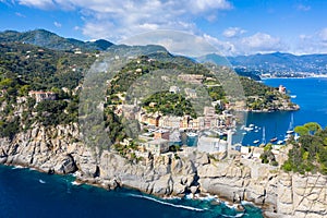 Aerial view of Portofino, Italy