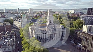 Aerial view of Portsmouth, Hampshire, Great Britain