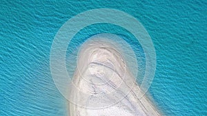 Aerial view of Possidi cape exotic beach famous touristic destination