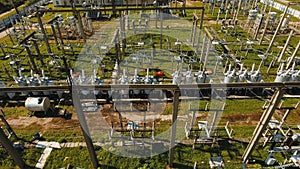 Electrical substation,power station. Aerial view