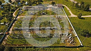 Electrical substation,power station. Aerial view