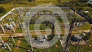 Electrical substation,power station. Aerial view