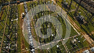 Electrical substation,power station. Aerial view