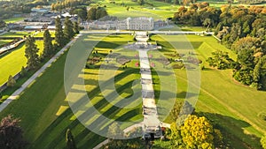 Aerial view. Powerscourt gardens. Wicklow. Ireland photo