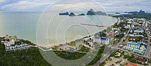 Aerial view of prachuap khiri khan province southern of thailand