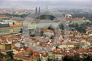 Aerial view of Praga Castle photo