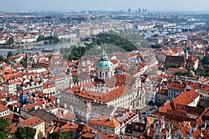 Aerial view of Prague