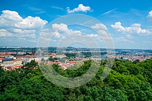 Aerial view on Prague