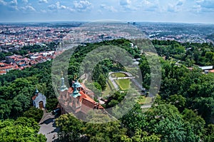 Aerial view on Prague