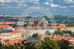 Aerial view on Prague