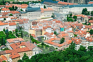 Aerial view on Prague